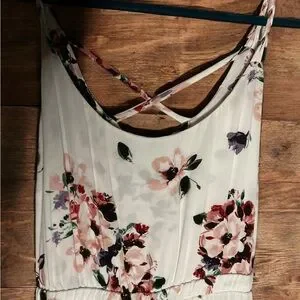 chinese dress ladies Vasiliki Maxi Dress White / Green Floral